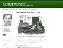 Tablet Screenshot of marketingheadhunter.com